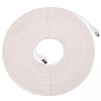 EXTRALINK LAN Patch Cord Cat.8 U/FTP 15m 40G plakanais ekranētais tīkla kabelis, balts