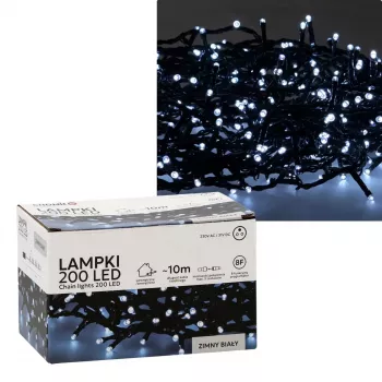 Extralink LED virtene 200 LED Cool White 10m + 3m IP44 iekštelpām un ārtelpām