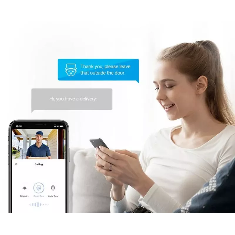 Ezviz CS-CP4 2MP Wi-Fi Digital Door Viewer ar 4.3 collu ekrānu, sudraba