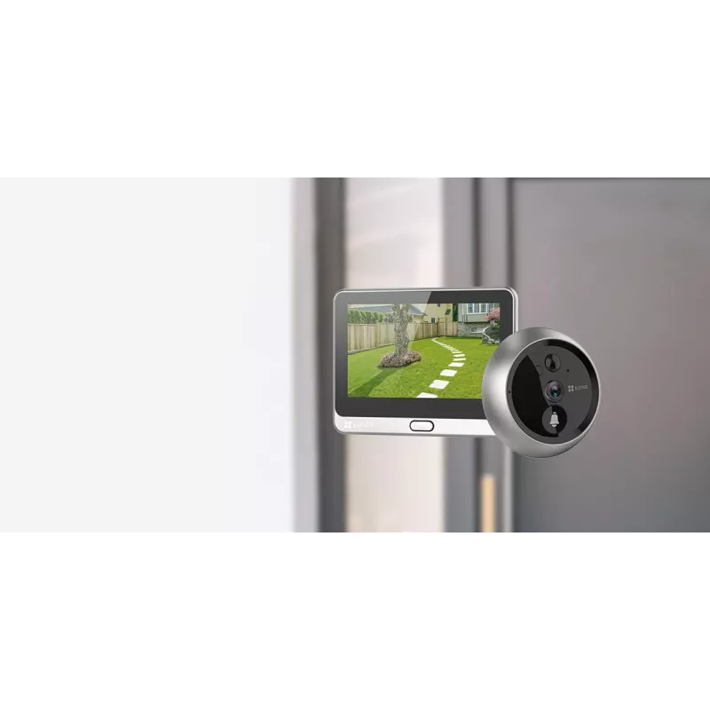 Ezviz CS-CP4 2MP Wi-Fi Digital Door Viewer ar 4.3 collu ekrānu, sudraba