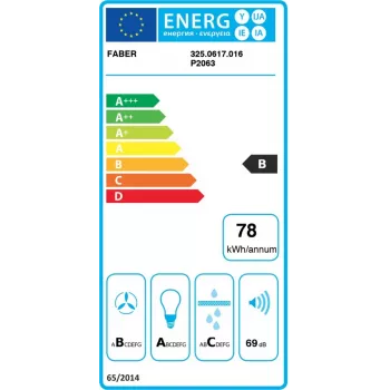 Faber Stilo Glass Smart A90 sienas tvaika nosūcējs, 90 cm, nerūsējošais tērauds/stikls, A+ enerģija, 700 m³/h