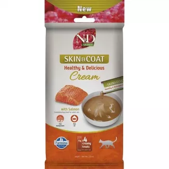 FARMINA N&D Quinoa Cat Skin & Coat Cream with Salmon Box Mono – Cat Treat – 4x15g