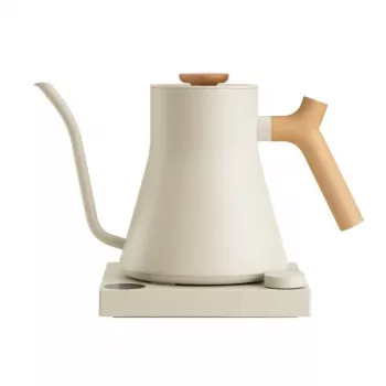 Fellow Stagg EKG PRO elektriskā tējkanna pour-over kafijai 900ml Sezama bēšā ar koka rokturi