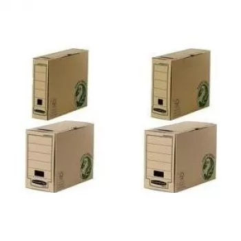 Fellowes BANKERS BOX EARTH arhīva kaste, brūna, 150 mm mugura, 100% pārstrādāts kartons, aizslēdzams vāks, 1 gab. (4473202)