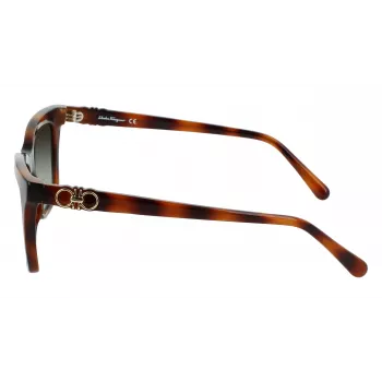Ferragamo SF1027S-214 Sieviešu saulesbrilles Havana Acetāts Kvadrātveida Brūns Gradients 55mm