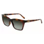 Ferragamo SF1027S-214 Sieviešu saulesbrilles Havana Acetāts Kvadrātveida Brūns Gradients 55mm