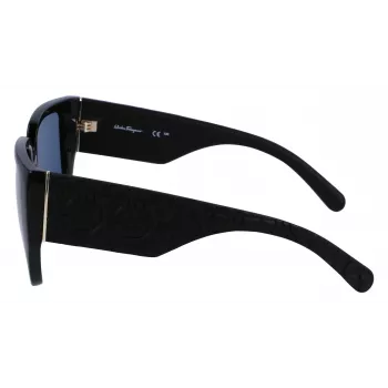 Ferragamo SF1088SE-001 Sieviešu saulesbrilles Butterfly acetāts melns pelēks 57mm