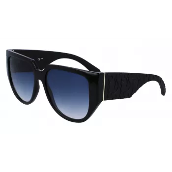 Ferragamo SF1088SE-001 Sieviešu saulesbrilles Butterfly acetāts melns pelēks 57mm