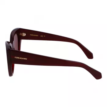 FERRAGAMO SF1107S552065 Sieviešu kvadrātveida acetāta saulesbrilles Havana brūns gradients 55/20/140 mm