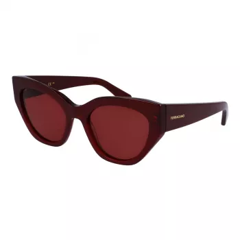 FERRAGAMO SF1107S552065 Sieviešu kvadrātveida acetāta saulesbrilles Havana brūns gradients 55/20/140 mm