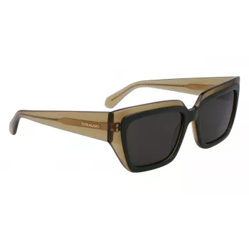 FERRAGAMO SF2002S-327 Sieviešu saulesbrilles Havana Acetāts Brūns Gradient 55mm