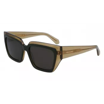 FERRAGAMO SF2002S-327 Sieviešu saulesbrilles Havana Acetāts Brūns Gradient 55mm