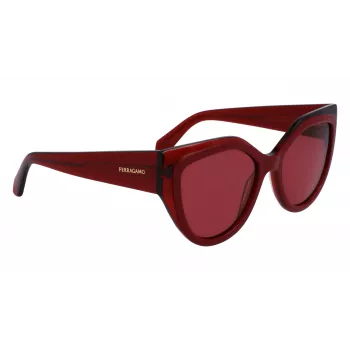 FERRAGAMO SF2004S-618 Dāmu tauriņveida saulesbrilles Havana Acetāts Brūns Gradienta Lēcas 53/18/140 mm