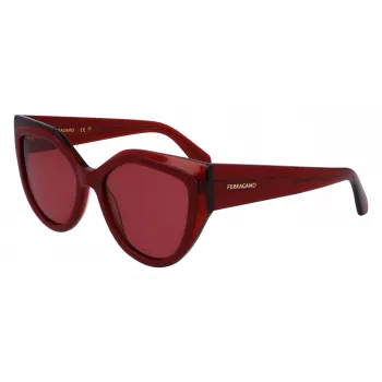 FERRAGAMO SF2004S-618 Dāmu tauriņveida saulesbrilles Havana Acetāts Brūns Gradienta Lēcas 53/18/140 mm