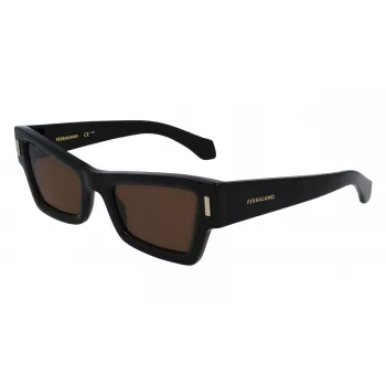 FERRAGAMO SF2006S-001 Sieviešu Saulesbrilles Melnas Pelēkas 53mm