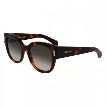 FERRAGAMO SF2007S-240 Sieviešu kaķacu saulesbrilles Havana Brūns Gradients 51mm