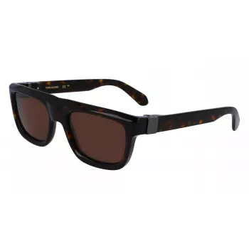FERRAGAMO SF2009S-242 Vīriešu kvadrātveida acetāta saulesbrilles Havana brūns gradients 56/21/145 mm