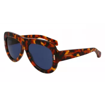 FERRAGAMO SF2029SE-240 Sieviešu Butterfly Saulesbrilles Havana Brūns Gradients 57mm