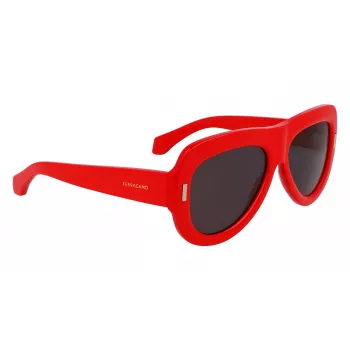 FERRAGAMO SF2029SE-600 Sieviešu saulesbrilles - Dark Havana, Grey Lens, 57mm
