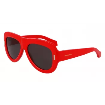 FERRAGAMO SF2029SE-600 Sieviešu saulesbrilles - Dark Havana, Grey Lens, 57mm
