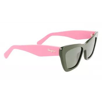 FERRAGAMO SF929S-304 Sieviešu saulesbrilles Havana Brūns Taisnstūrveida Acetāts 55mm