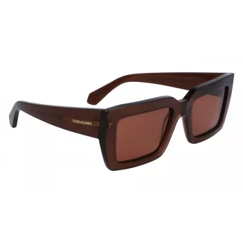 FERRAGAMO Sieviešu Saulesbrilles SF1108S542123 Brown Havana 54/21/140 mm