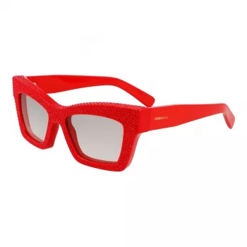 Ferragamo sieviešu saulesbrilles SF2045SR52176 taisnstūra acetāta rāmis brūns gradients lēcas 52/17/140 mm