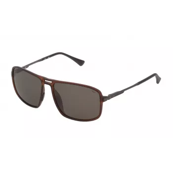 FILA SF9329-587F7P vīriešu polarizētās saulesbrilles — melns rāmis, pelēkas lēcas 58/15/140 mm