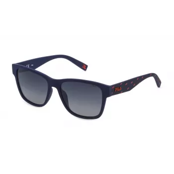 FILA SFI118-55V15P Vīriešu polarizētas taisnstūra saulesbrilles - Melna/Pelēka