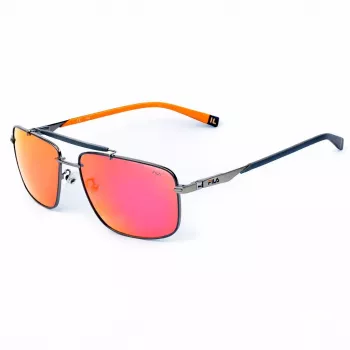 FILA SFI210V60K56R vīriešu saulesbrilles - melns rāmis, pelēkas lēcas 61mm