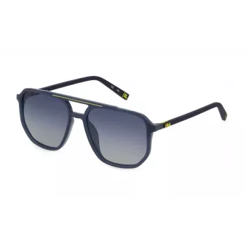 FILA SFI31257BL1P Vīriešu Polarizētas Saulesbrilles - Taisnstūra Melns Rāmis Dūmu Pelēkas Lēcas 57mm