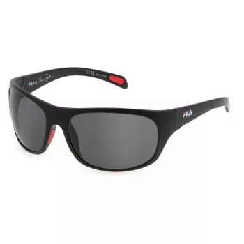 FILA SFI514-64U28P vīriešu polarizētās saulesbrilles, melns rāmis, pelēkas lēcas, 64/17/130 mm