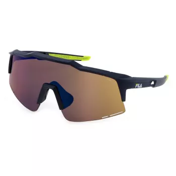 FILA SFI516-99U28V Unisex saulesbrilles melns rāmis, pelēki spoguļstikli 99/00/130 mm