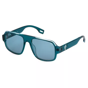 FILA SFI528-56U28P Unisex saulesbrilles - Melns rāmis, pelēkas polarizētas lēcas, UV400 aizsardzība