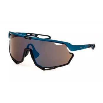 FILA SFI721 Unisex saulesbrilles - melns rāmis, pelēkas lēcas, 99 mm lēcu platums