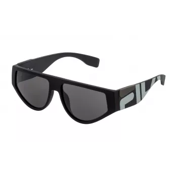 FILA Unisex Saulesbrilles SF9364570U28 - Melns Rāmis, Pelēkas Lēcas, 57mm