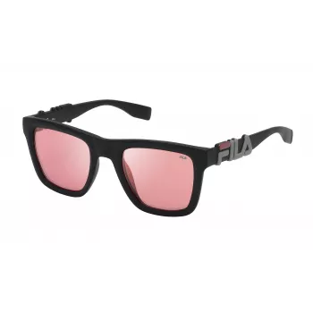 FILA Unisex Sunglasses SF9416-51U28K - Melns rāmis, pelēkas lēcas, 51 mm