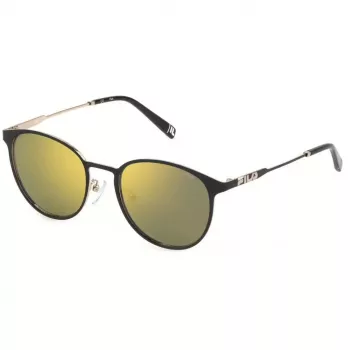 FILA Unisex Sunglasses SFI217-52301G Square Black Frame Grey Lens 55mm