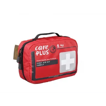 Pirmās palīdzības komplekts First Aid Kit Family Care Plus Travel – 50 daļu ūdeni atgrūdošs ripstop neilona komplekts mājām, brīvdabai un kempingam
