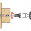 Fischer 558881 FAFS regulēšanas skrūve 5 mm x 100 mm T-profils tērauds cinkots Torx T25 iegremdēta galva (100 gab.)