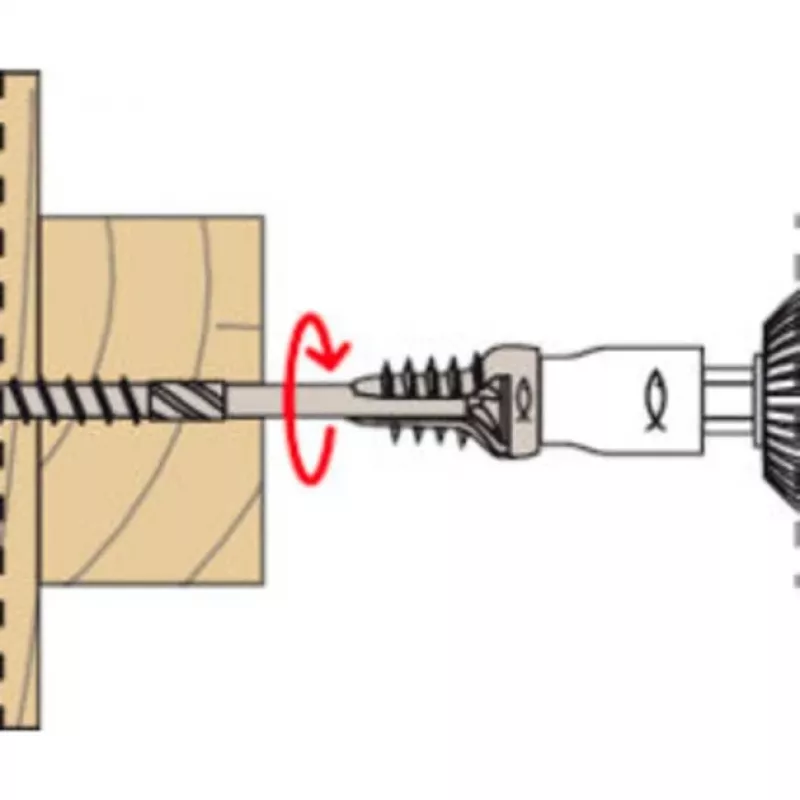 Fischer 558881 FAFS regulēšanas skrūve 5 mm x 100 mm T-profils tērauds cinkots Torx T25 iegremdēta galva (100 gab.)