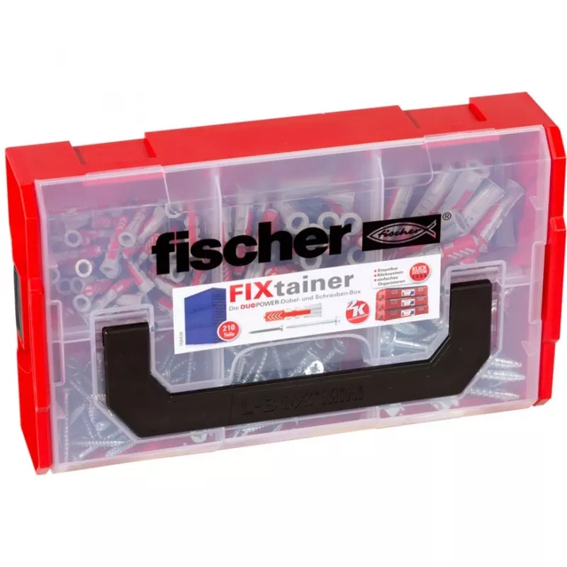 Fischer DUO-Line dībeļu un skrūvju komplekts, 105 gab., DUOPOWER & DUOTEC 535969