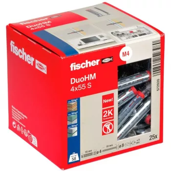fischer DuoHM 4x55 S PH PZ dobuma sienas enkurs 55 mm, 25 gab. 572920