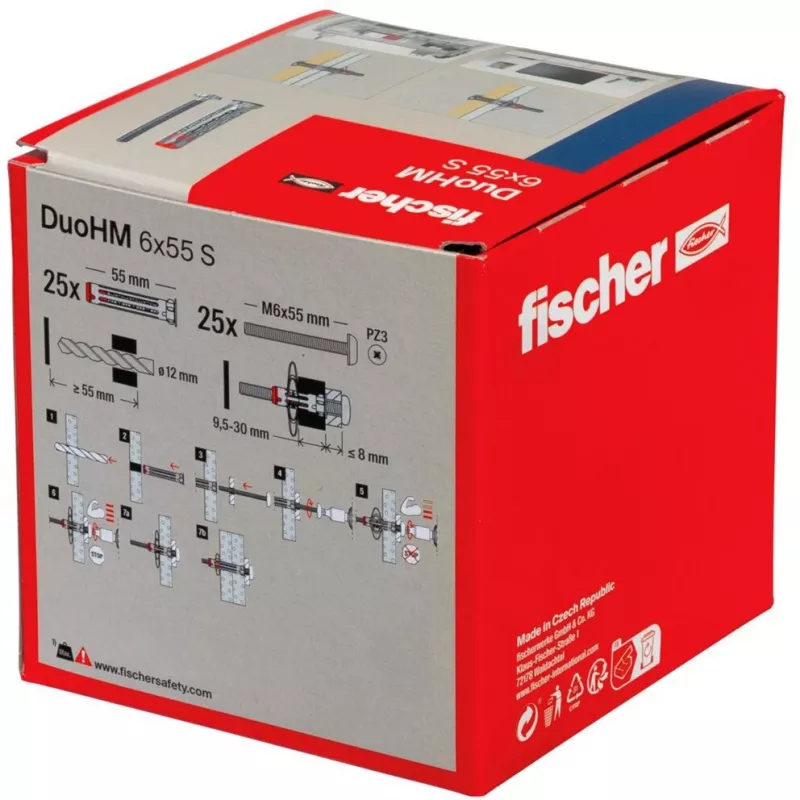 fischer DuoHM 6x55 S PH PZ dobuma sienas enkurs 55 mm, 25 gab. 572922
