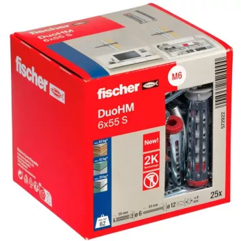 fischer DuoHM 6x55 S PH PZ dobuma sienas enkurs 55 mm, 25 gab. 572922