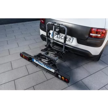 Fischer ProlineEvo 2 Velosipēdu bagāžnieks uz sakabi 2 velosipēdiem, 60 kg, salokāms, LED apgaismojums