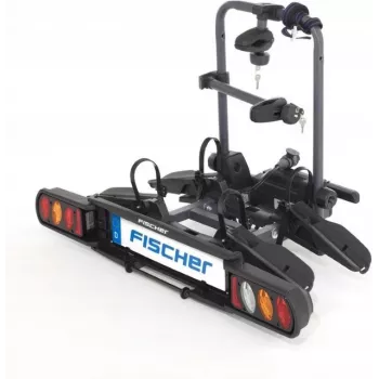 Fischer ProlineEvo 2 Velosipēdu bagāžnieks uz sakabi 2 velosipēdiem, 60 kg, salokāms, LED apgaismojums