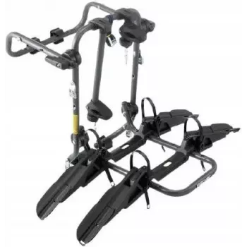 Fischer ProlineEvo velosipēdu bagāžnieks uz sakabi 2 velosipēdiem, 45 kg, E-Bike saderīgs, salokāms, ar noliekšanas funkciju, 13-pin
