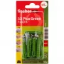Fischer DUOPOWER Skrūvju un dībeļu komplekts 100 gab. - 6x30/8x40/10x50 mm - PZ2 - Zaļš