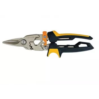 Fiskars PowerGear aviācijas šķēres, taisnais griezums, nerūsējošais tērauds, oranža/melna, 21 cm, FS1027207